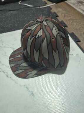 Vintage San Sun Camo Hat Cap Snapback Foam Padded Hunting Outdoors 80s 90s New